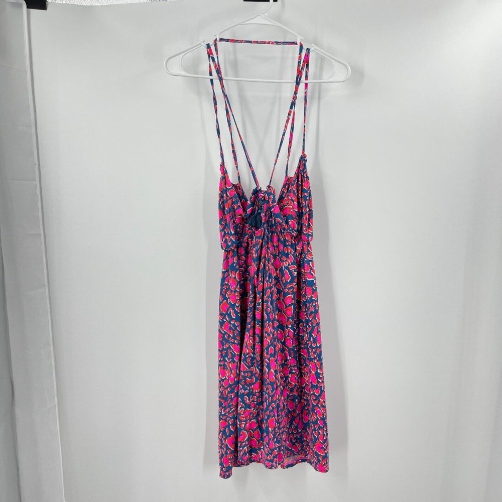 Maaji Dress Pink Blue Red Fragrant And Celebratory Giacinta Tassels Mini Size L - Picture 6 of 6